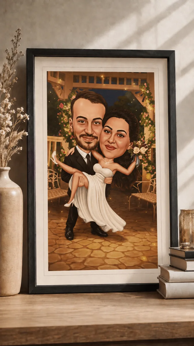 Aşkın Karikatürü — kişiye özel baskı