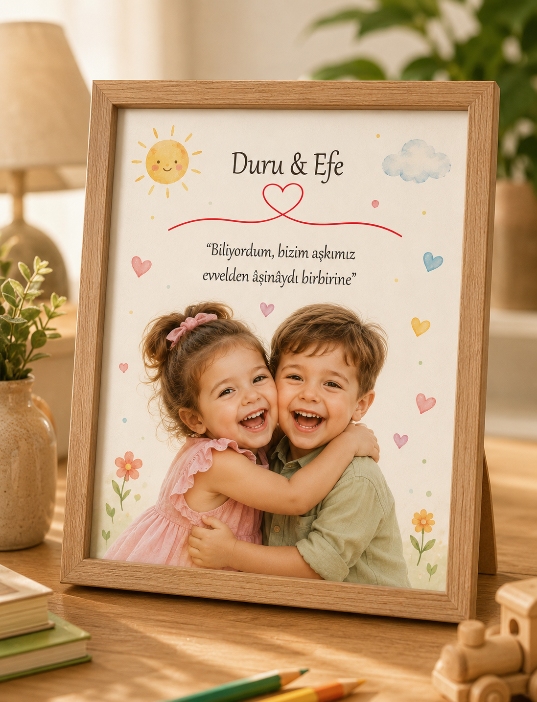 Gifthoria Çocukluk Fotoğrafı Birleiştirilmiş Kolaj