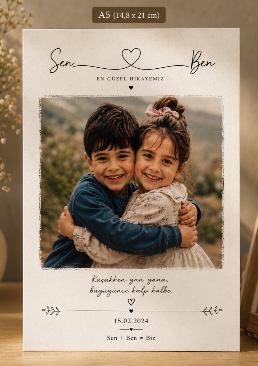 Çocukluk Fotoğrafı Birleştirme — kişiye özel baskı